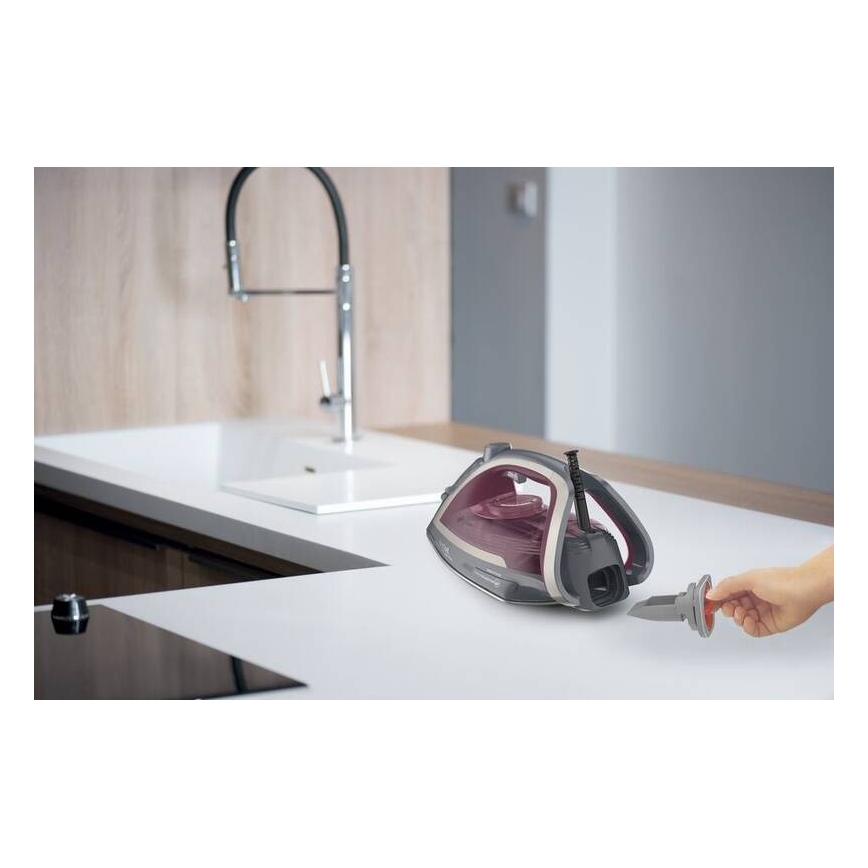 Tefal - Żelazko parowe ULTRAGLISS PLUS 2800W/230V burgund/szare