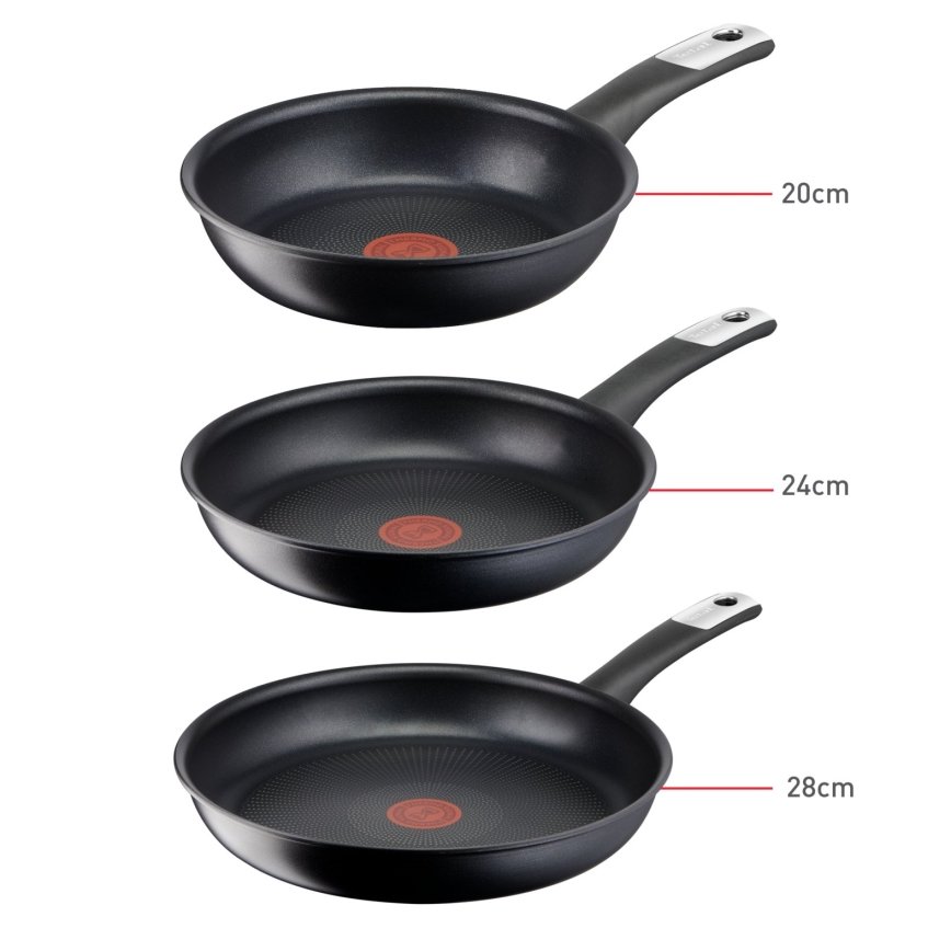 Tefal - Zestaw 3 patelni PERFECT TOUCH