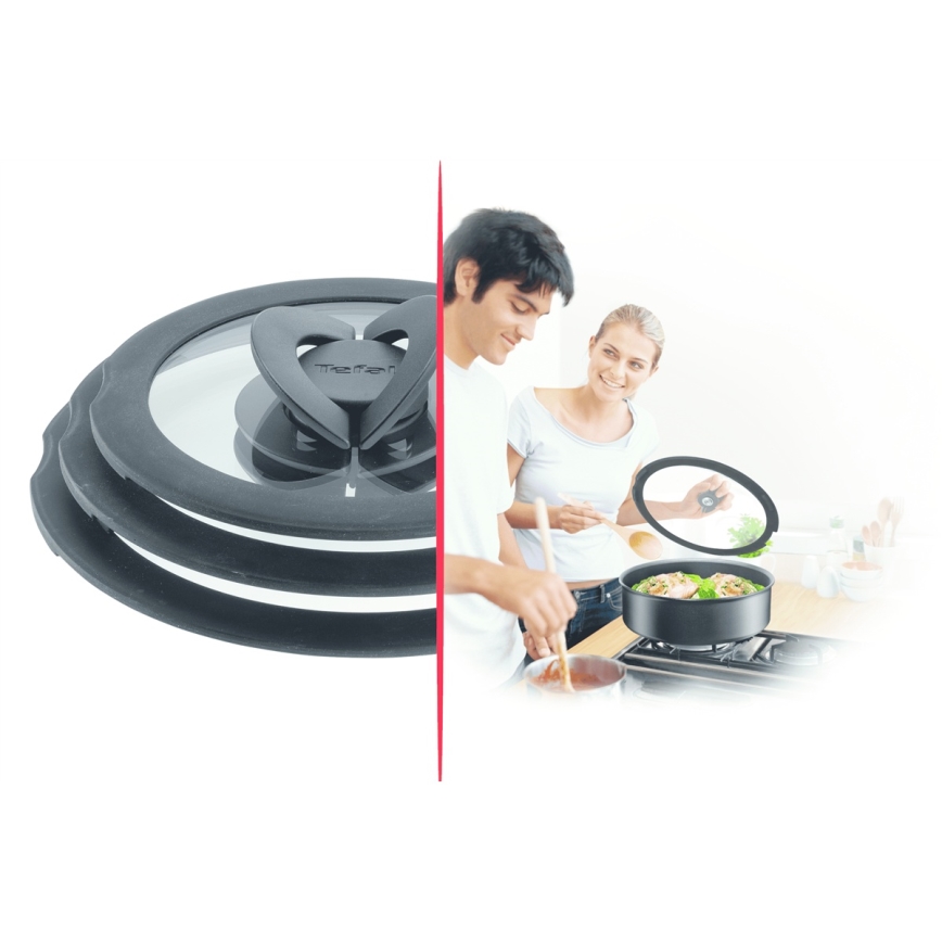 Tefal - Zestaw 3 szklanych pokrywek INGENIO