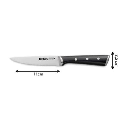 Tefal - Zestaw 4 noży do steku ze stali nierdzewnej ICE FORCE 11 cm, chrom błyszczący/czarny