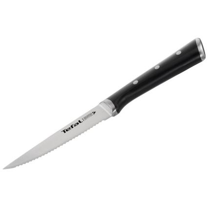 Tefal - ZESTAW 4x Nóż do steków ze stali nierdzewnej ICE FORCE 11 cm chrom błyszczący/czarny