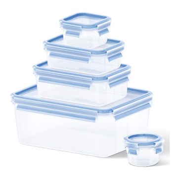 Tefal - Zestaw 5 pojemników na żywność MASTER SEAL FRESH, niebieski