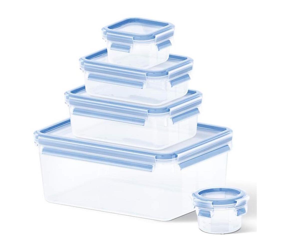 Tefal - Zestaw 5 pojemników na żywność MASTER SEAL FRESH, niebieski