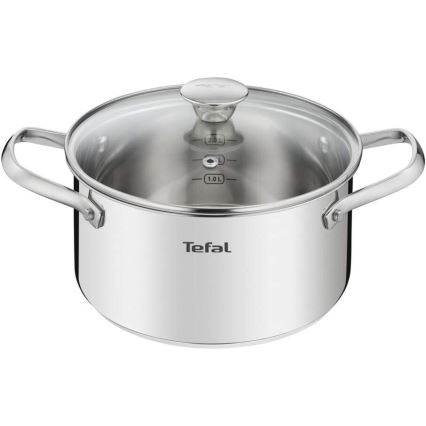 Tefal - Zestaw garnków 10 szt. COOK EAT stal nierdzewna