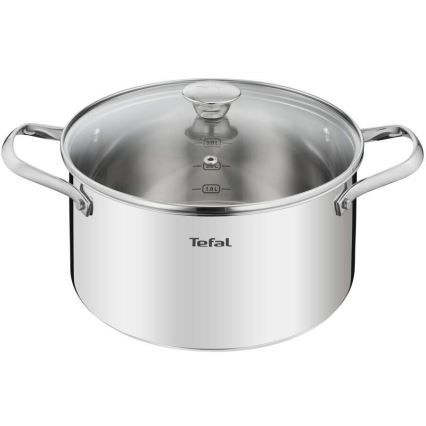 Tefal - Zestaw garnków 10 szt. COOK EAT stal nierdzewna