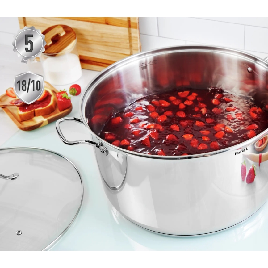 Tefal - Zestaw garnków 10 szt INTUITION stal nierdzewna