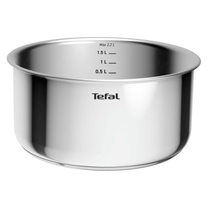 Tefal - Zestaw naczyń 15 elementów INGENIO COOK ze stali nierdzewnej