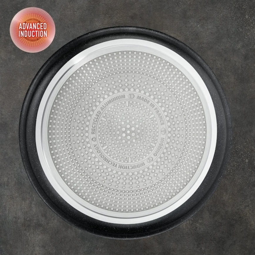 Tefal - Zestaw naczyń 8 elementów INGENIO BLACK STONE