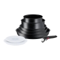 Tefal - Zestaw naczyń 8 elementów INGENIO BLACK STONE