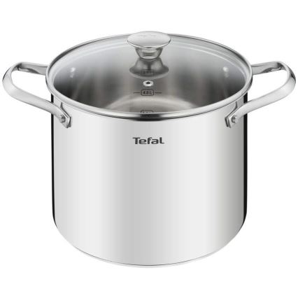 Tefal - Zestaw naczyń kuchennych 10 szt. COOK EAT stal nierdzewna