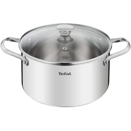 Tefal - Zestaw naczyń kuchennych 10 szt. COOK EAT stal nierdzewna