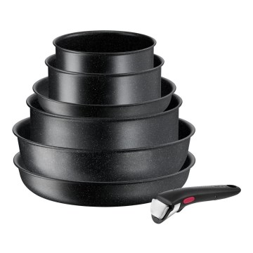 Tefal - Zestaw naczyń kuchennych 7 szt. INGENIO BLACK STONE