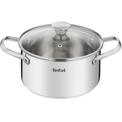 Tefal - Zestaw naczyń kuchennych 9 szt. COOK EAT stal nierdzewna