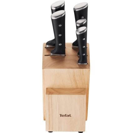 Tefal - Zestaw noży kuchennych w stojaku ICE FORCE 6 szt