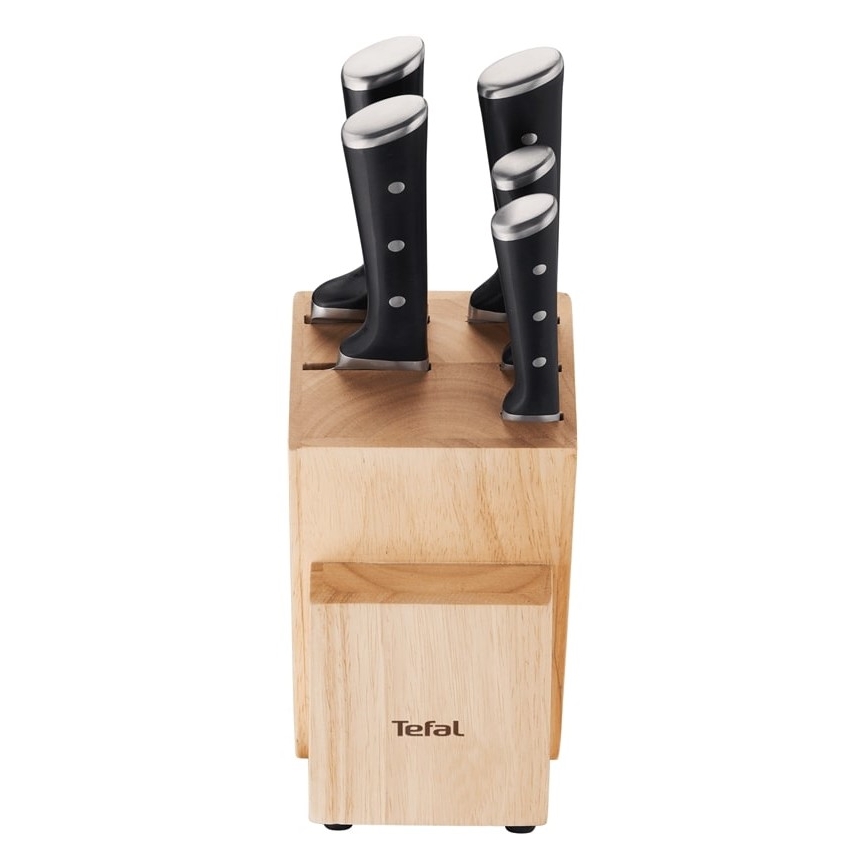 Tefal - Zestaw noży kuchennych w stojaku ICE FORCE 6 szt