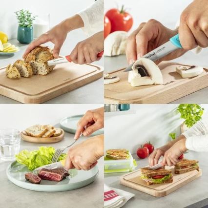 Tefal - Zestaw noży ze stali nierdzewnej 3 szt. COLORFOOD