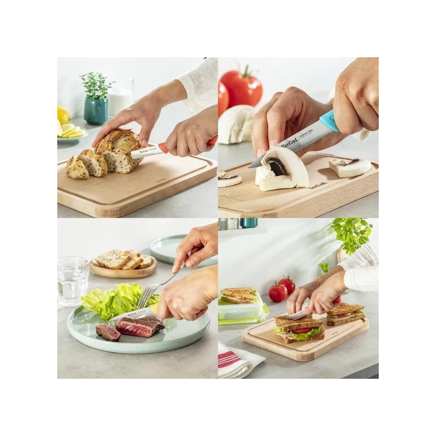 Tefal - Zestaw noży ze stali nierdzewnej 3 szt. COLORFOOD