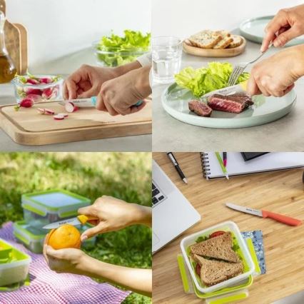 Tefal - Zestaw noży ze stali nierdzewnej 3 szt. COLORFOOD