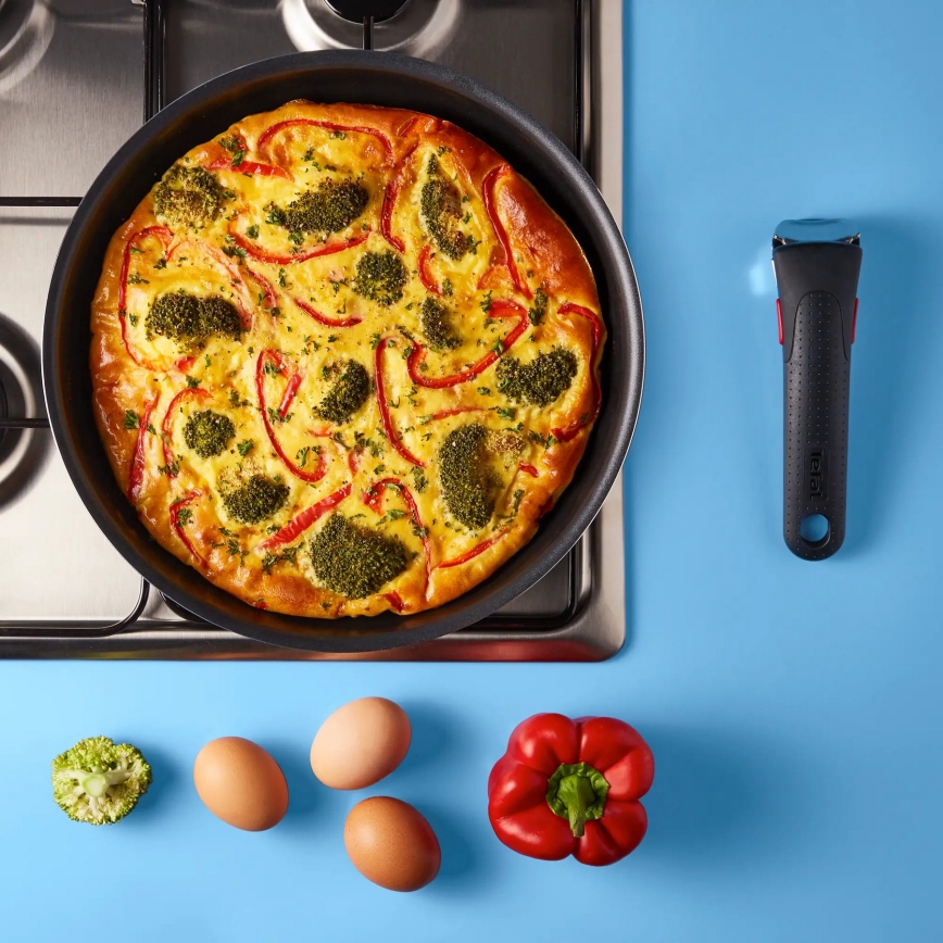 Tefal - Zestaw patelni 3 szt INGENIO EASY COOK & CLEAN BLACK