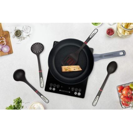 Tefal - Zestaw przyborów kuchennych 4 szt. INGENIO czarne