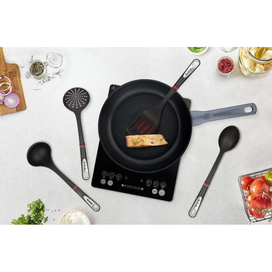 Tefal - Zestaw przyborów kuchennych 4 szt. INGENIO czarne