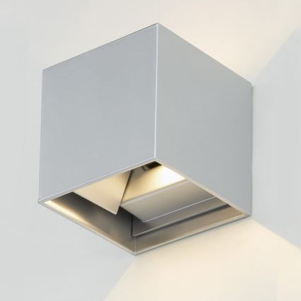 Telefunken 303404TF - Zewnętrzny kinkiet LED/7W/230V IP44 srebrny