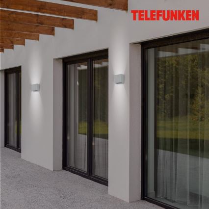 Telefunken 303404TF - Zewnętrzny kinkiet LED/7W/230V IP44 srebrny