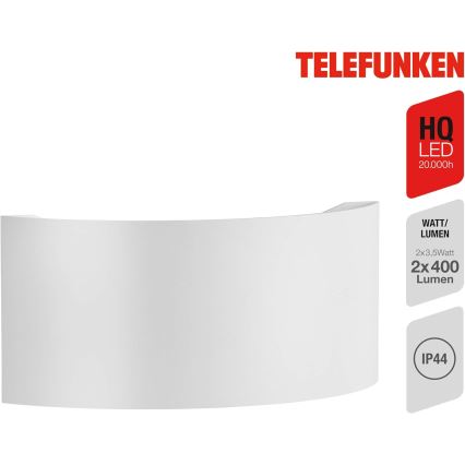 Telefunken 307506TF - LED Kinkiet zewnętrzny 2xLED/4W/230V IP44