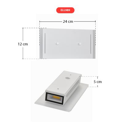 Telefunken 307706TF - LED Kinkiet zewnętrzny 2xLED/3W/230V IP44 biały