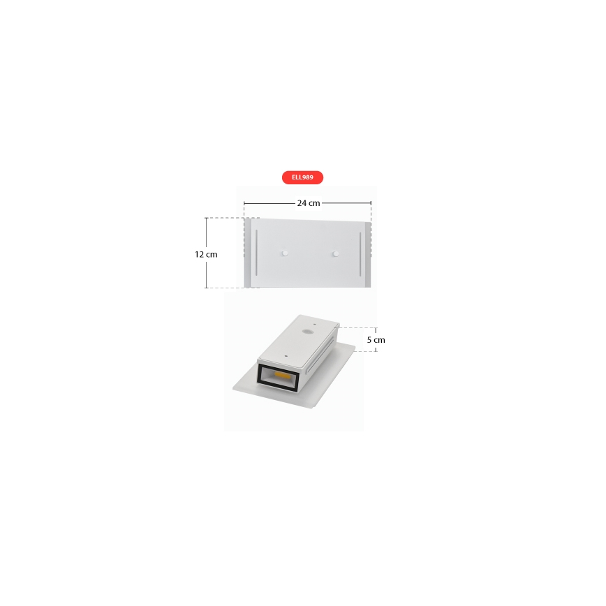 Telefunken 307706TF - LED Kinkiet zewnętrzny 2xLED/3W/230V IP44 biały