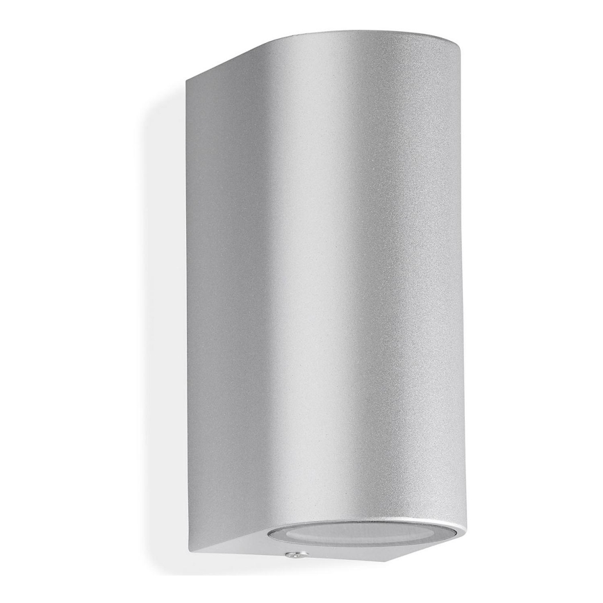 Telefunken 308004TF - LED Kinkiet zewnętrzny 2xGU10/5W/230V IP44 srebrny