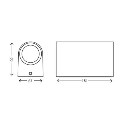 Telefunken 308006TF - LED Kinkiet zewnętrzny 2xGU10/5W/230V IP44