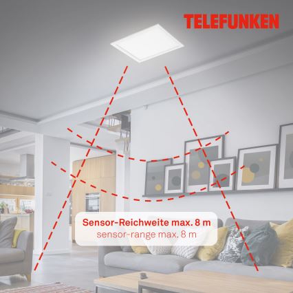 Telefunken 308606TF - LED Panel natynkowy z czujnikiem LED/13W/230V