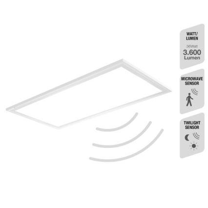 Telefunken 308706TF - LED Plafon z czujnikiem LED/36W/230V
