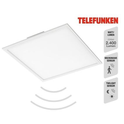 Telefunken 308806TF - LED Panel natynkowy z czujnikiem LED/25W/230V 4000K