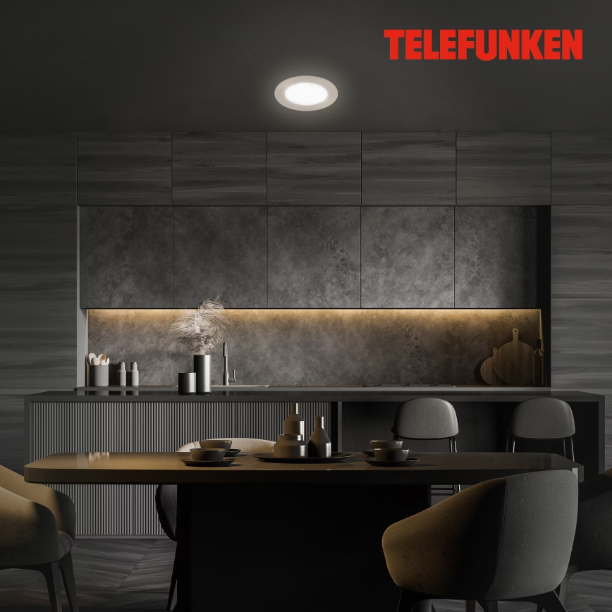 Telefunken 309302TF - LED RGBW Ściemnialna łazienkowa oprawa wpuszczana LED/6W/230V 2700-6500K IP23 Wi-Fi Tuya