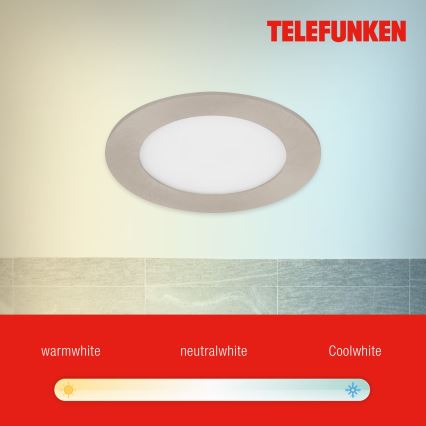 Telefunken 309302TF - LED RGBW Ściemnialna łazienkowa oprawa wpuszczana LED/6W/230V 2700-6500K IP23 Wi-Fi Tuya