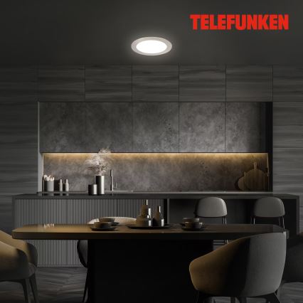 Telefunken 309402TF - LED RGBW Ściemnialna łazienkowa oprawa wpuszczana LED/12W/230V 2700-6500K IP23 Wi-Fi Tuya
