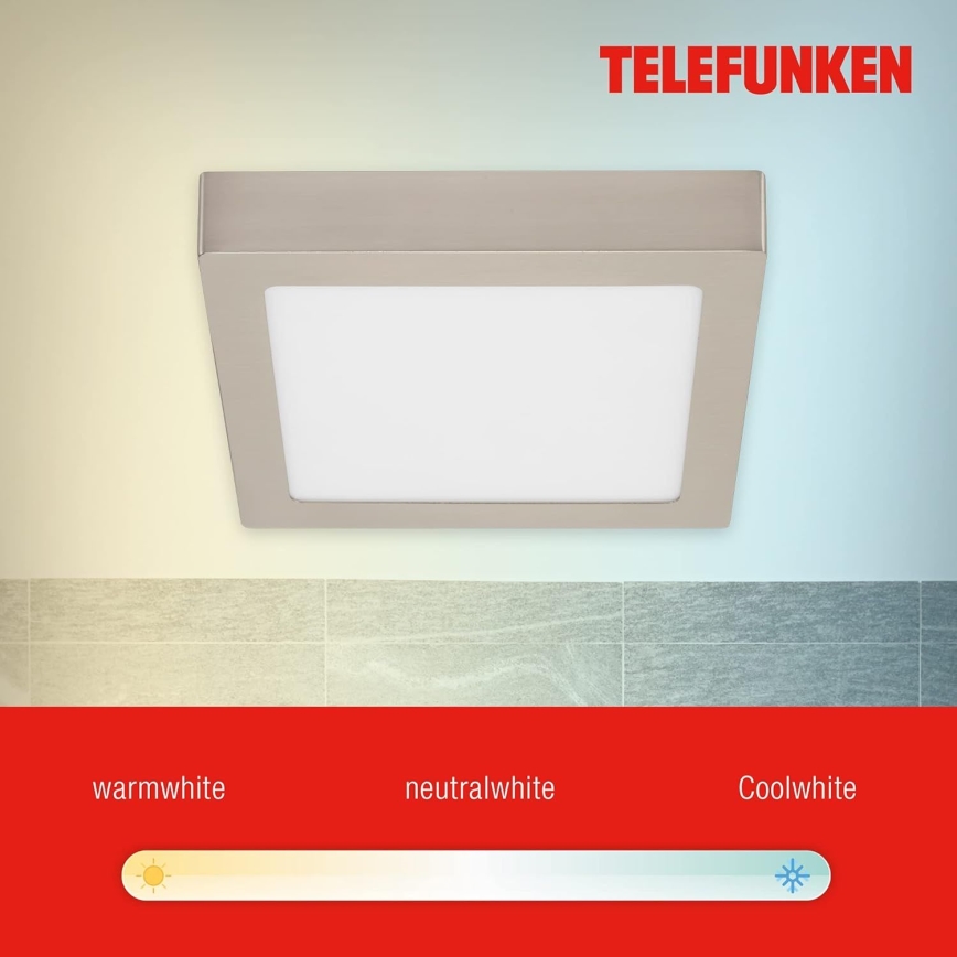 Telefunken 309602TF - Ściemnialna lampa sufitowa RGBW LED/18W/230V 2700-6500K Wi-Fi Tuya