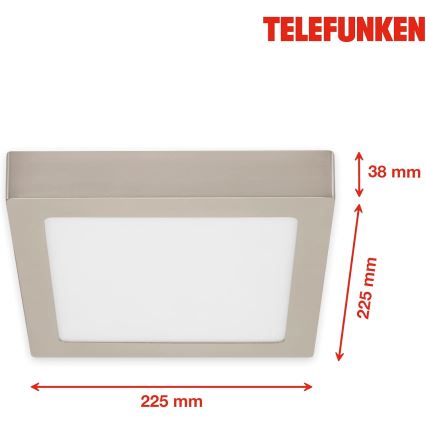 Telefunken 309602TF - Ściemnialna lampa sufitowa RGBW LED/18W/230V 2700-6500K Wi-Fi Tuya