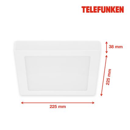 Telefunken 309606TF - Ściemnialna lampa sufitowa RGBW LED/18W/230V 2700-6500K Wi-Fi Tuya