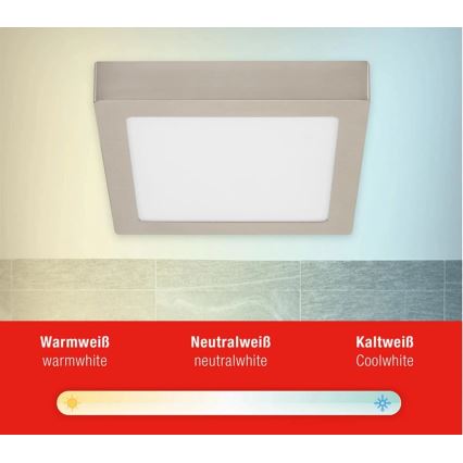 Telefunken 309702TF - LED RGB Plafon ściemnialny LED/23W/230V 2700-6500 Wi-Fi Tuya matowy chrom