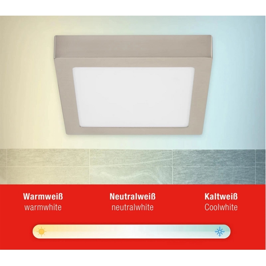 Telefunken 309702TF - LED RGB Plafon ściemnialny LED/23W/230V 2700-6500 Wi-Fi Tuya matowy chrom