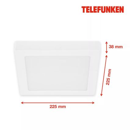 Telefunken 309706TF - LED RGB Plafon ściemnialny LED/23W/230V 2700-6500K Wi-Fi Tuya biały