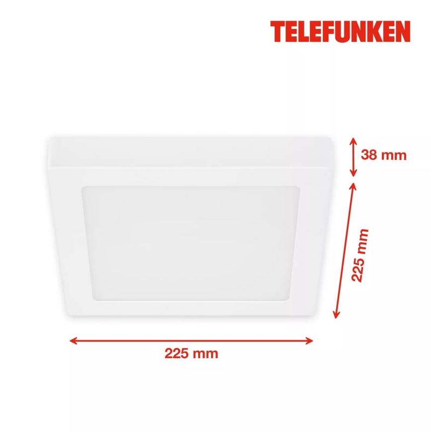 Telefunken 309706TF - LED RGB Plafon ściemnialny LED/23W/230V 2700-6500K Wi-Fi Tuya biały