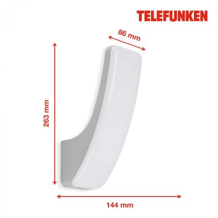 Telefunken 311604TF - LED Kinkiet zewnętrzny LED/15W/230V IP44 srebrny