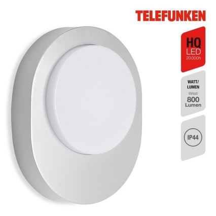 Telefunken 312004TF - LED Kinkiet zewnętrzny LED/8W/230V IP44 srebrny