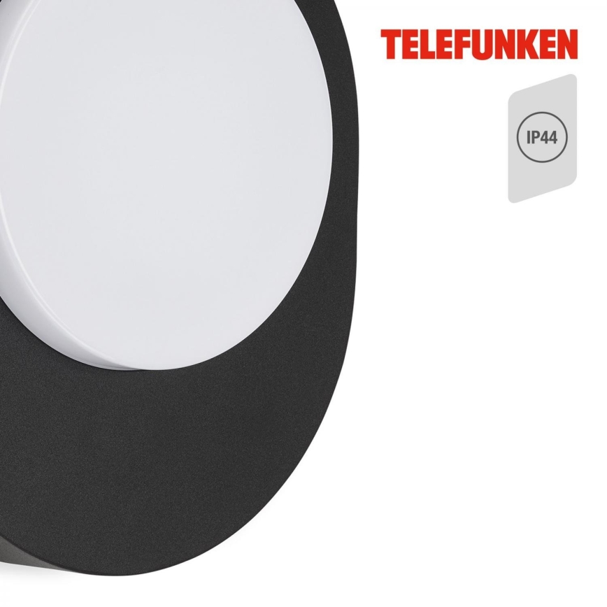 Telefunken 312005TF - LED Kinkiet zewnętrzny LED/8W/230V IP44 czarny