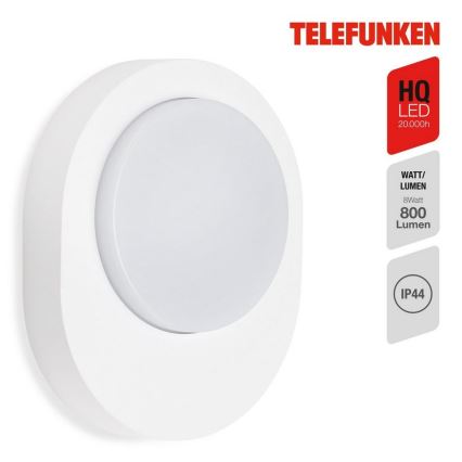 Telefunken 312006TF - LED Kinkiet zewnętrzny LED/8W/230V IP44 biały