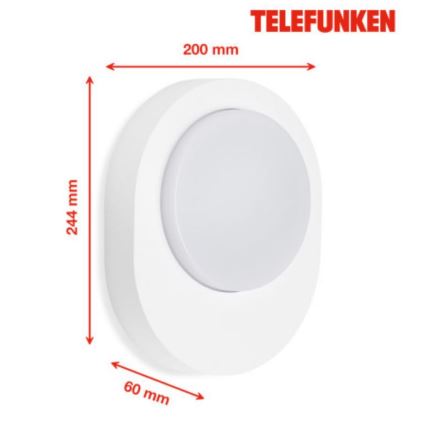 Telefunken 312006TF - LED Kinkiet zewnętrzny LED/8W/230V IP44 biały